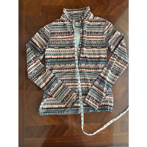 Nike Pro Dri-FIT 1/2 Zip Pullover Women’s M Peach Gray Print Training Top - Picture 5 of 14